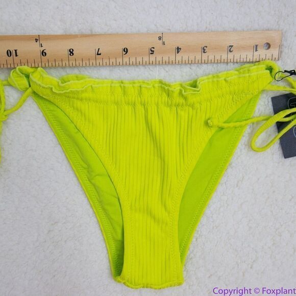 NEW Its Now Cool x free people the frill tri eco neon bikini bottom,‎ M - Picture 6 of 16